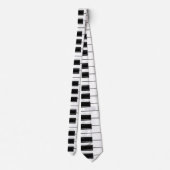 Classical Music Piano Keys Satin Neck Tie ネクタイ (裏面)