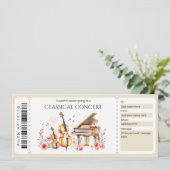 Classical Music Ticket Gift Certificate 招待状 (スタンド正面)