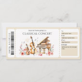 Classical Music Ticket Gift Certificate 招待状 (正面)