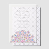 Classical Ornate Art Deco Style Mandala Wedding ベラム紙招待状 (オフセット (招待状))