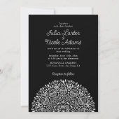 Classical Ornate Art Deco Style Mandala Wedding 招待状 (正面)