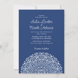 Classical Ornate Art Deco Style Mandala Wedding 招待状