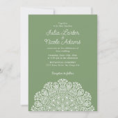Classical Ornate Art Deco Style Mandala Wedding 招待状 (正面)