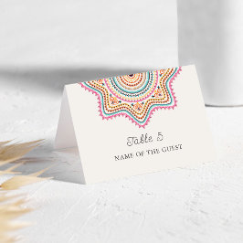 Classical Ornate Style Mandala Wedding Place Card テーブルナンバー