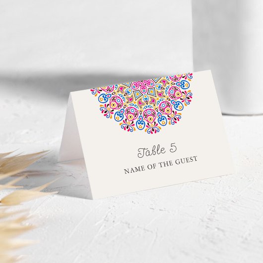 Classical Ornate Style Mandala Wedding Place Card テーブルナンバー
