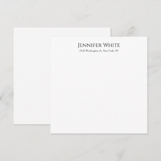 Classical Plain Elegant Black & White Minimalist (正面/裏面)