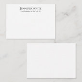 Classical Plain Elegant Black & White Minimalist エンクロージャーカード (正面/裏面)