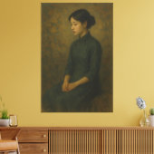 Classical Portrait of a Lady | Fine Art Oil Painti キャンバスプリント (インサイチュ (リビング))