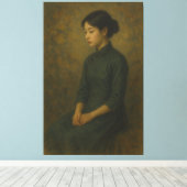 Classical Portrait of a Lady | Fine Art Oil Painti キャンバスプリント (インサイチュ (ウッドフロア))