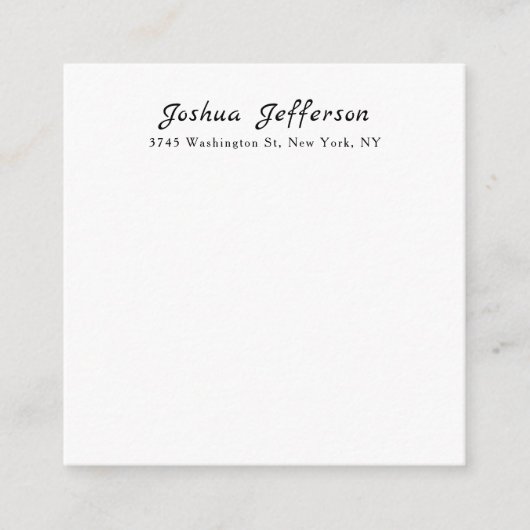 Classical Professional Creative Plain Black White エンクロージャーカード (正面)