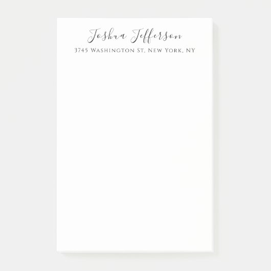 Classical Professional Creative Plain Black White ポストイット (正面)