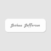 Classical Professional Creative Plain Black White 名札 (正面)