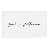 Classical Professional Creative Plain Black White 名札 (正面)