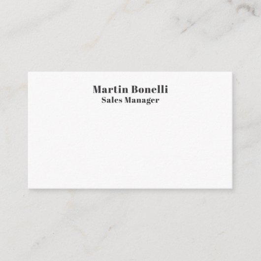 Classical Professional Own Name Information Simple エンクロージャーカード (正面)