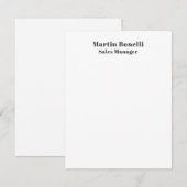 Classical Professional Own Name Information Simple ノートカード (正面/裏面)