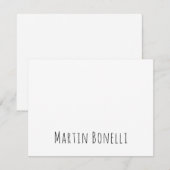 Classical Professional Own Name Information Simple ノートカード (正面/裏面)