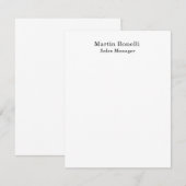 Classical Professional Own Name Information Simple ノートカード (正面/裏面)