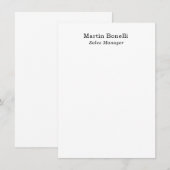 Classical Professional Own Name Information Simple ノートカード (正面/裏面)