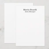 Classical Professional Own Name Information Simple ノートカード (正面/裏面)