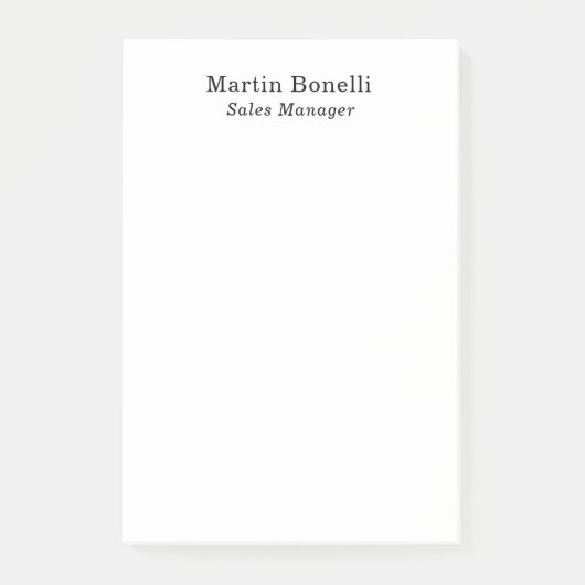 Classical Professional Own Name Information Simple ポストイット (正面)