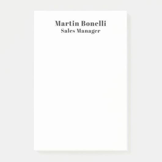 Classical Professional Own Name Information Simple ポストイット (正面)