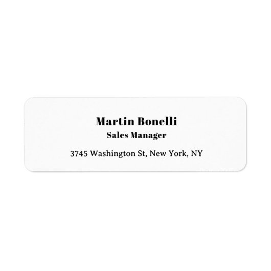 Classical Professional Own Name Information Simple ラベル (正面)