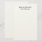 Classical Professional Own Name Information Simple 便箋 (正面/裏面)