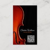 Classical String Music Teacher Professional QRcode 名刺 (正面)