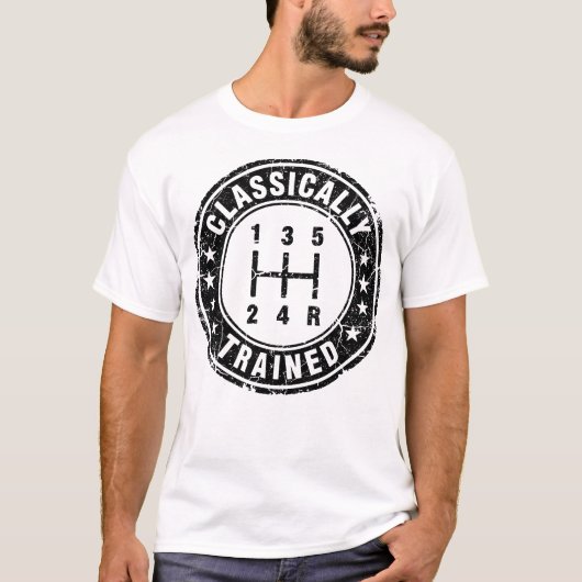 Classically Trained Car Guy Manual Transmission Tシャツ (正面)