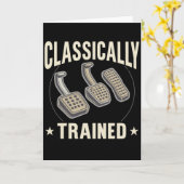 Classically Trained Funny Car Pedals Driver Humor カード (黄色い花)