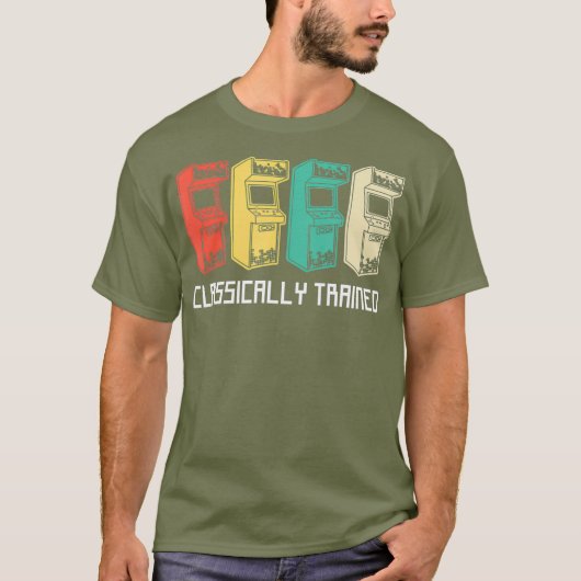 Classically Trained Gamer Vintage Retro Gaming Tシャツ (正面)