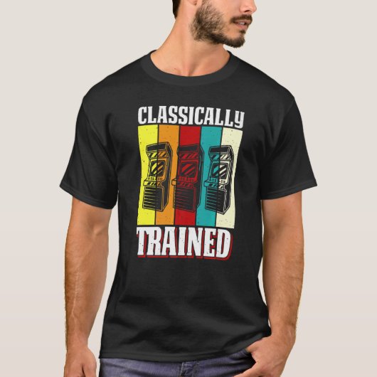 Classically Trained Retro 80s Arcade Video Gaming Tシャツ (正面)
