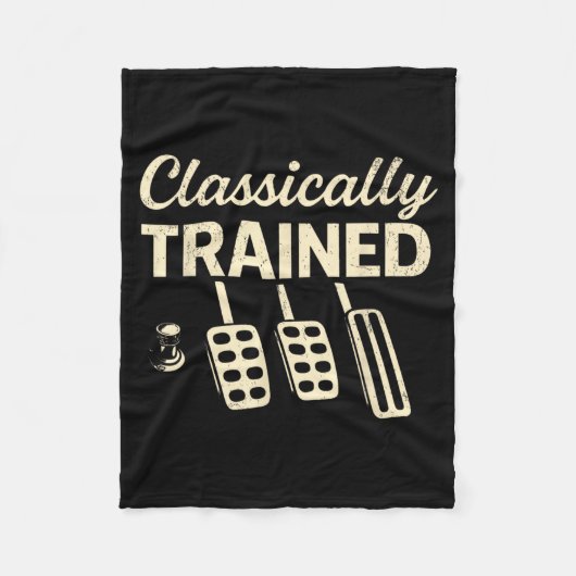 Classically Trained with Dimmer Manual Car Pedals フリースブランケット (正面)