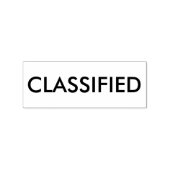 CLASSIFIED stamp、1"x2 1/2" w/black ink pad ラバースタンプ (インプリント)