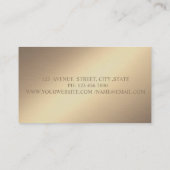 Classiyエレガント,モダンフェイク金ゴールドストライプ,真珠 名刺 (裏面)