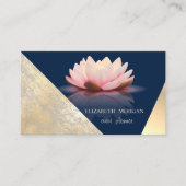 Classiy モダン Geometric、抽象芸術フェイク金ゴールド、青 名刺 (正面)