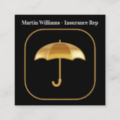 Classiy 数々の Line Insurance Agent スクエア名刺 (正面)