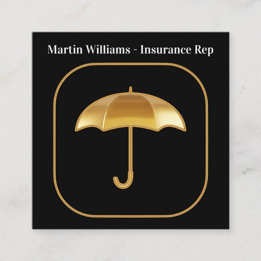 Classiy 数々の Line Insurance Agent スクエア名刺 (正面)