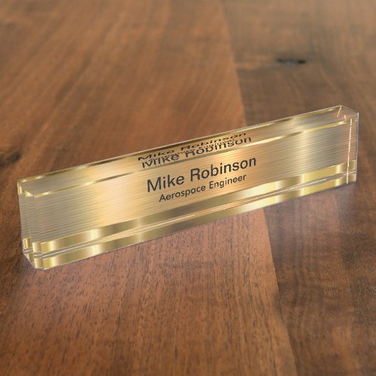 Classiy Aerospace Engineer Desk Name Plates デスクネームプレート (側面)