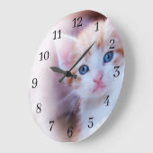 Classiy Black Numbersファミリーフォト ラージ壁時計 (傾斜)