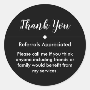 Classiy Business エレガント Referral Thank You ラウンドシール