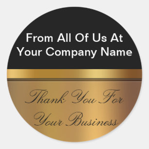 Classiy Business Thank You Stickers ラウンドシール
