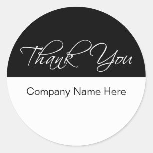 Classiy Business Thank You Stickers ラウンドシール