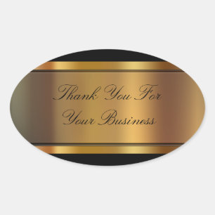 Classiy Business Thank You Stickers 楕円形シール