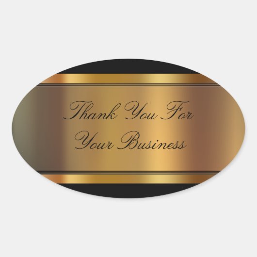 Classiy Business Thank You Stickers 楕円形シール (正面)
