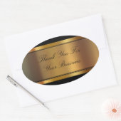 Classiy Business Thank You Stickers 楕円形シール (封筒)