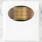Classiy Business Thank You Stickers 楕円形シール (バッグ)