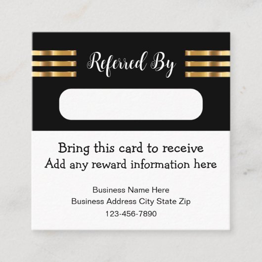 Classiy Customer Referral Rewards Cardテンプレート 紹介カード (正面)