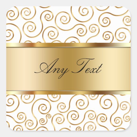 Classiy Monogramのステッカーラベル スクエアシール (正面)