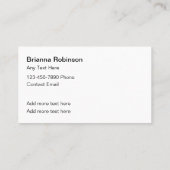 Classiy Monogramビジネスプロファイルカード 名刺 (裏面)